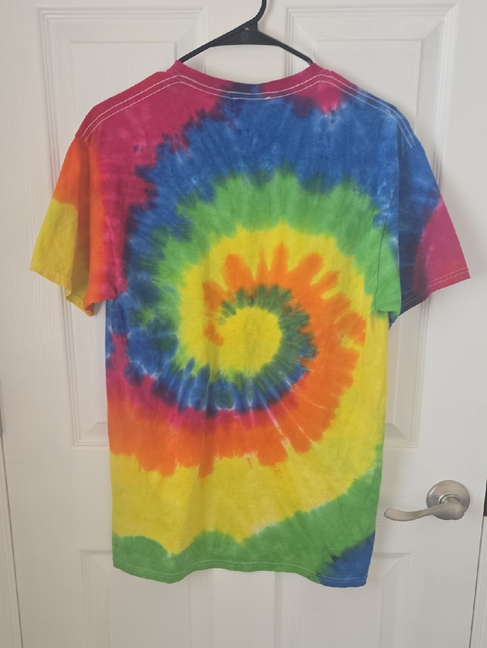 Crayola Adult Unisex Tie-Dye Spiral Logo T-Shirt - Multicolor Size Medium - Picture 4 of 4